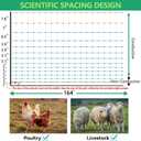Poultry Netting Electric Fence, 47.5" H x 164' L, Portable Livestock Nets Mesh for Chickens, Ducks, Geese, Turkey, Electric Fencing for Backyards, Homesteaders, Farms, Ranches, Gardens