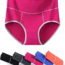 Annenmy Women's Underwear Cotton Tummy Control C Section Panties Soft Ladies High Waisted Briefs Plus Size (Medium)