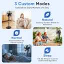 NEWBULIG 17" Pedestal Fans with Remote, Oscillating Standing Fan with 3 Speed & 3 Model, Quiet Timer Stand Up Fan for Indoor, Bedroom, Living Room, Adjustable Height & Tilt Head, Easy Assembly