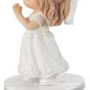 Precious Moments Holy Communion Girl Musical Figurine Plays The Lords Prayer First Communion Gift for Girls, Religious Keepsake for Catholic and Christian Faith