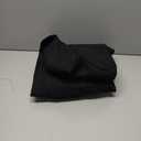 H.VERSAILTEX Round Ottoman Cover Thick Linen Look Ottoman Slipcover Round Ottoman Storage Cover Folding Stool Covers Furniture Protector Cover for Footrest Ottoman Fit Dia 36" - 38", Heather Black