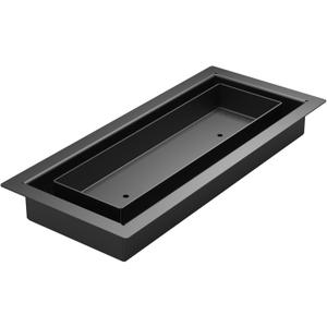 4X10 Flooring Vent Cover - 10X4 Drop-in Floor Register, Heavy-Duty Metal, Sandtex Black Finish, Fits Tile, Wood, and Other Flooring Inserts, Easy Air-Flow Adjustment, Made in North America