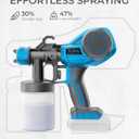 Tilswall Paint Sprayer, Cordless Paint Sprayer for Dewalt 20V Battery,100 Din/s Viscosity,Ultra-Lightweight Electric Spray Paint Gun for House Painting,Furniture,Wall,Iron Fence(Battery Not Included)