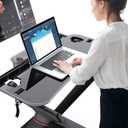 Treadmill Desk Attachment,Peloton Tread Tray Ergonomic Platform, Laptop Holder with Tablet Holder,New Universal Cooling Holes Laptop Stand for Home/Office
