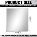 Yookeer 3 Pcs Two Way Mirror Glass, 12x12x0.04 Inch Acrylic Infinity See Through Mirror Sheet for Magic Project, 30% Transparent