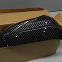 Side Mirror Covers Compatible with B-MW X5 E70 2006-2013 X6 E71 E72 2007-2014, Door Rearview Mirror Cap Replacement,Bonus Blind Spot Mirrors Included (Carbon Black)