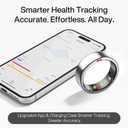 Smart Ring Pro, No App Subscription, Sleep & Activity Tracker with Heart Rate Monitoring, 7 Days Battery Life, IP68 Waterproof Fitness Ring, Compatible with iOS & Android(Matte Silver,10)