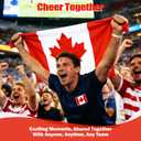 2026 Soccer Fan Accessories with Large 3 x 5 ft Flag, World Cup Bracket Poster, Stickers, Marker & Bracelet, World Cup Decorations Fan kit for Soccer Watch Party, Stadium and Home Cheering(Canada)