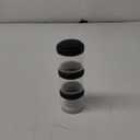 BlenderBottle GoStak Twist n' Lock Storage Jars, 150cc 2-Pak, White (100cc (Pack of 3), Black)