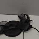 Haojing Feather Fascinator Hat for Women Vintage Bridal Headpiece Wedding Derby Hat