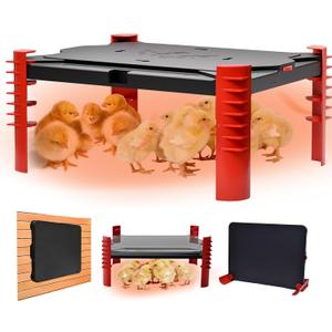 150W Chick Brooder Heater Plate, 2-in-1 Adjustable Radiant Brooder Plate for Chicks & Poultry, Smart Thermostat, 16"x11", Safe & Energy Saving, Ideal for Brooders & Small Chicken Coops