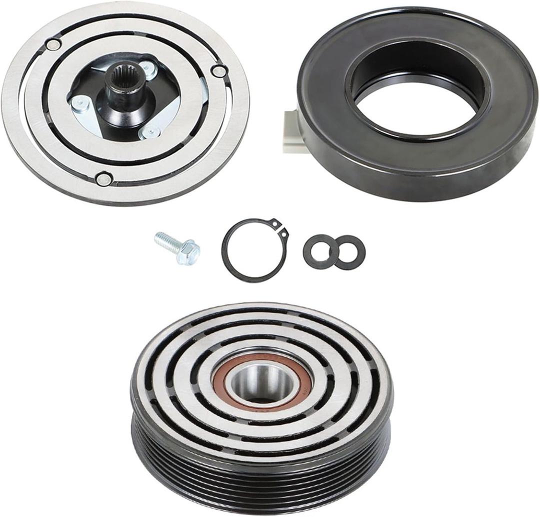 labwork AC A/C Compressor Clutch Coil Assembly Kit with Pulley Replacement for Ford F150 4.6L 5.4L 2002-2003