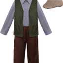ReliBeauty Kids Colonial Costume Boys Victorian Costume for Boys 6-7/ 130