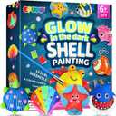 EPUMP Shell Painting Kit - Glow in The Dark Arts and Crafts for Kids Ages 6-12, Art Supplies Toy Kids Craft Paint Kits for Boys Girls Christmas Birthday Gift Toy