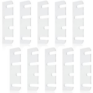 MorningRo 10 Pcs Hardware Door Hinge Shims Stainless Steel Metal Coated Finish Door Hinge Shim for Repair Kit (4 Inch,White)