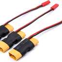 XT60 Male to Female Connectors with JST Female in-line Lipo Battery Connector Adapter for RC Multicopter Quadcopter