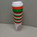 Pickmesh 12 Pack Christmas Coffee Cups Gifts Bulk 16 oz Reusable Coffee Cup Tumblers with Lid Plastic Cups Travel Mug Thank You Gifts for Women Coworkers Holiday Drinks (Classic Style)