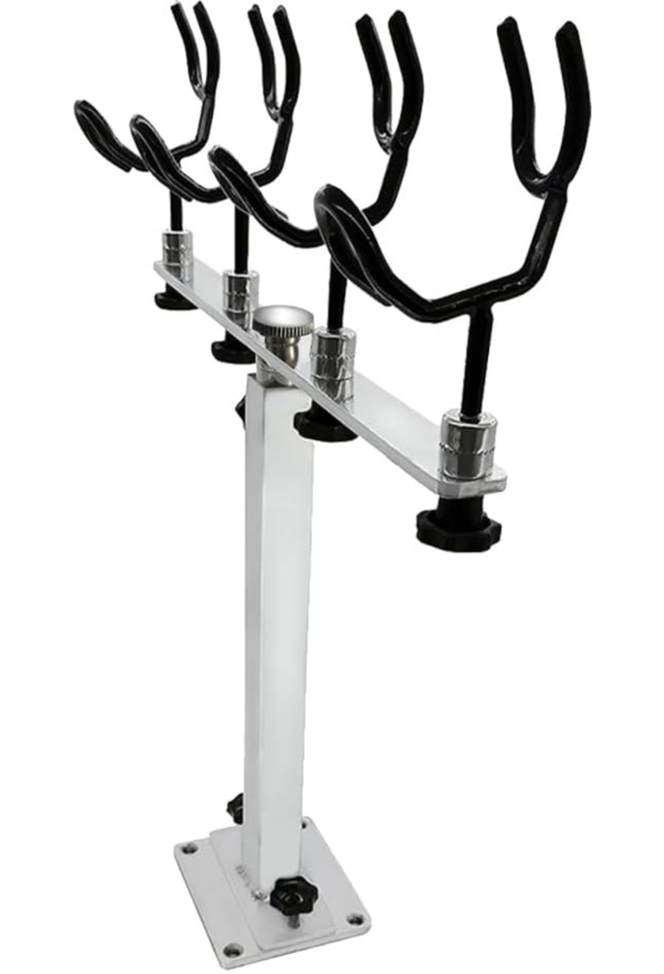Made PVC Coated Fishing Rod Holder Aluminum Fishing Rod Bracket Sure Grip Pole Support for Boat, Ship, Yacht and More