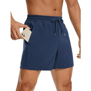 Men's Linerless Workout Shorts 5'' - Lightweight Quick Dry for Running Sports Athletic Gym with Pockets Medium , Electric Blue 