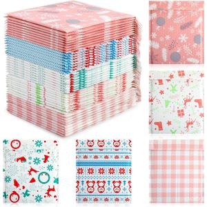 100 Pack Christmas Poly Bubble Mailers 8.3 x 9.3 Inch Christmas Padded Envelopes Self Seal Adhesive Shipping Bags Postal Bags for Xmas Gift Giving Small Business Mailing Packaging(Lovely)