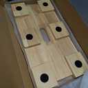 (Patent: D1088151) Wood Fitness Board, Exercise Platform or Wooden Exercise Board for Resistance Band Exercises, Resistance Band Workout, Stretching, Strength, Flexibility and Balance for Body HomeGym