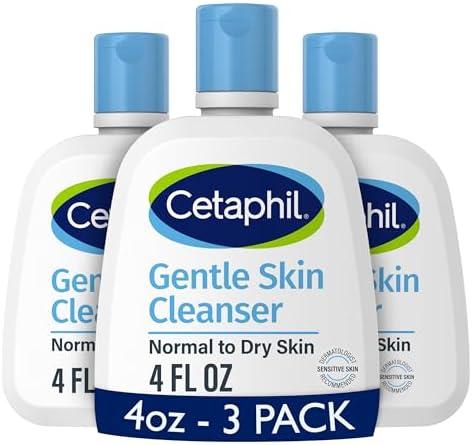 Cetaphil Face Wash, Hydrating Gentle Skin Cleanser for Dry to Normal Sensitive Skin, 4 oz 1 Pack, Fragrance Free, Soap Free and Non-Foaming