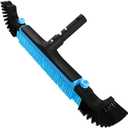 Poolvio 22" Extra-Wide Pool Brush Head, Heavy-Duty Pool Scrubber Brush with Detachable Corner Brush & Strong Nylon Bristles for Walls & Floors in Above-Ground and Inground Pools (Blue)