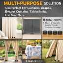 Magnetic Screen Weights for Wind - 4 Pairs Heavy Duty Screen Door Magnets - Each Pair Weighs 3 oz (Total 12) - Silicone Wrapped Outdoor Curtain Weights - Made of Neodymium, up to 10x Stronger Grip