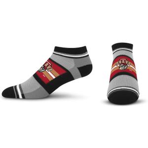 For Bare Feet Milb Streak No Show Sock (Medium, Team)