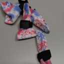 EXPAWLORER Anti Slip Dog Socks to Prevent Licking Paws, Dog Shoes for Hot Pavement, Dog Booties for  Medium Senior Dogs, Traction Control Boots & Paw Protectors for Hardwood Floors (Medium (4 Count), Blue and Pink)