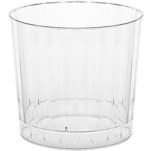 Party Essentials Deluxe/Elegance Hard Plastic Party Cup/Old Fashioned Tumbler/Cocktail Glass, 80 Count (Pack of 1), Clear