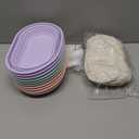 Honeydak 4 Pcs Silicone Bread Proofing Baskets Oval Banneton Basket 10 Inch Collapsible Sourdough Bread Baking Supplies Non-stick Dough Proofing Bowls Containers Oven Safe for Breads Making (Vibrant Color)