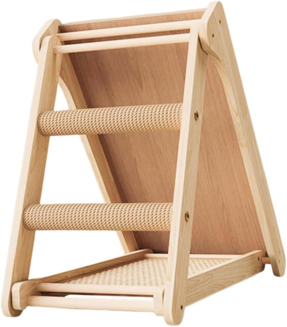 HANABASS Sisal Cat Scratcher Ramp Cat Furniture with Inclined Scratch Board Compact Design for Cats Durable Stable Cat Scratch Post Space Saving Indoor Cat House