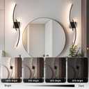 Hardwired 3000~6000K Modern Wall Sconce, 31.5IN Black LED Wall Light Fixtures Wall Lights for Bedroom, Living Room, Hallway and Bedside Wall Lamp