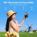 5K Wi-Fi Digital Camera for Photography, 80MP Autofoucs Vlogging Camera for YouTube with 3" 180 Flip Screen, 18X Digital Zoom Travel Camera for Beginner, Teens with 64GB Memory Card 2 Batteries