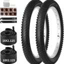 18 inch Bike Tire, 2 Pack 18x2.125Bike Tires and 18 inch Bike Tubes with Tire Levers, Kids Bike Tire 18 x 2.125 Bicycle Tire Portable MTB Tires