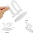 Wedding Table Numbers with Holder Base, White Wooden Numbers 1-20, Table Cards Wedding Reception for Banquets, Cafes, Restaurants, Hotels, Parties