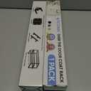 2 x TICONN Over The Door Hooks, 6 Heavy Duty Dual Coat Rack All Aluminium Coat Hanger for Jacket Hat Towel in Bathroom Bedroom Dorm(Black, 1PK)