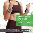 Gaiam Wrist and Ankle Weights, Wearable Bracelet to Strengthen, Tone & Sculpt, Adjustable Ankle Weights for Women & Men for Yoga, Dance, Pilates, Barre, Cardio, Home & Gym Use