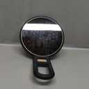 1x 20x Magnifying Travel Mirror, Hand Mirror with Handle - Double Side Hand Held Mirror with 1x 20x Magnification & Foldable Handle, Portable Travel Makeup Hand Mirror for Women (Black)