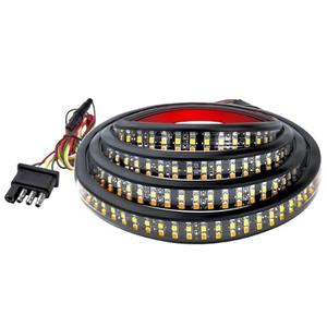 MTRPS 48" Truck Tailgate Light Bar, Triple Row Bright Flexible Strip w/Sequential Turn Signal Brake Reverse Light, IP67 Waterproof Stop Turn Signal Backup LED Strip for Pickup Trailer SUV