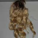 Hair Topper, 360 3D Hair Toppers for Women with Thinning Crown, 20 Inch Long Wavy Curly Hair Pieces Clip in Bangs (Highlights Champagne Blonde with Brown Root)