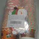 WorldBazaar Christmas Snack Cups for Kids Paper Bowls Ice Cream 48 Sets Disposable Christmas Party Supplies Treat Food Container Holiday Decorations Santa Belt