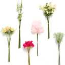 Ling's moment Artificial Greenery Stems Box Set, 27pcs with 6 Kinds of Faux Greenery Picks for DIY Bridal Bouquets Wedding Floral Arrangement Table Centerpieces, Passionate Pink & Blush