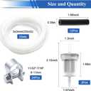 smseace 2 Set 16.4FT(5M) Fuel Line Kit with Fuel Filter and Hose Clamps for Diesel Heaters of Suitable Models
