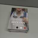 2 x Neck Fan, Hand Free Portable Neck Fans For Women, Kids, and Men, 3 Speed Adjustable Hanging Around Necklace Fan, Rechargeable Battery Operated Wearable Fan Personal Fans Cooling Neck Fan (Black)