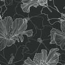 Dark Floral Peel and Stick Wallpaper Black Leaf Wallpaper Boho Removable Black White Contact Paper for Cabinets Drawers Botanical Wall Stickers for Bedroom Bathroom, 17.5 X 102