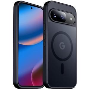 teloxy Magnetic for Google Pixel 10 Pro/10 Case,Shockproof Protective Durable Slim Translucent Matte Anti-Fingerprint Phone Case,Black