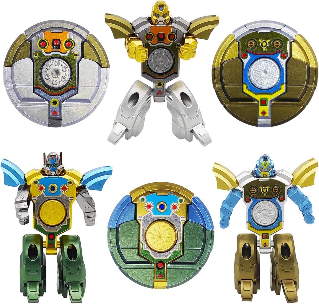 6PCS Transformable Fidget Spinners for Kids Party Favor, Deformable Robot Spinner Fidget Toys, Fingertip Gyros Stress Relief Sensory Toy Stocking Stuffers Bulk Gifts Kids Classroom Prizes