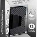 Genuine Carbon Fiber Business Card Holder Ultra-Lightweight Unbreakable Slim Design for Professionals Pocket-Sized Luxury - Glossy/Matte Finish - Black - Matte